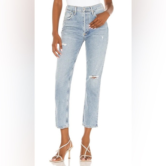 Citizens of Humanity Jolene Cropped Straight Leg Jeans Blue Jay Denim Women’s 29 - Picture 1 of 13